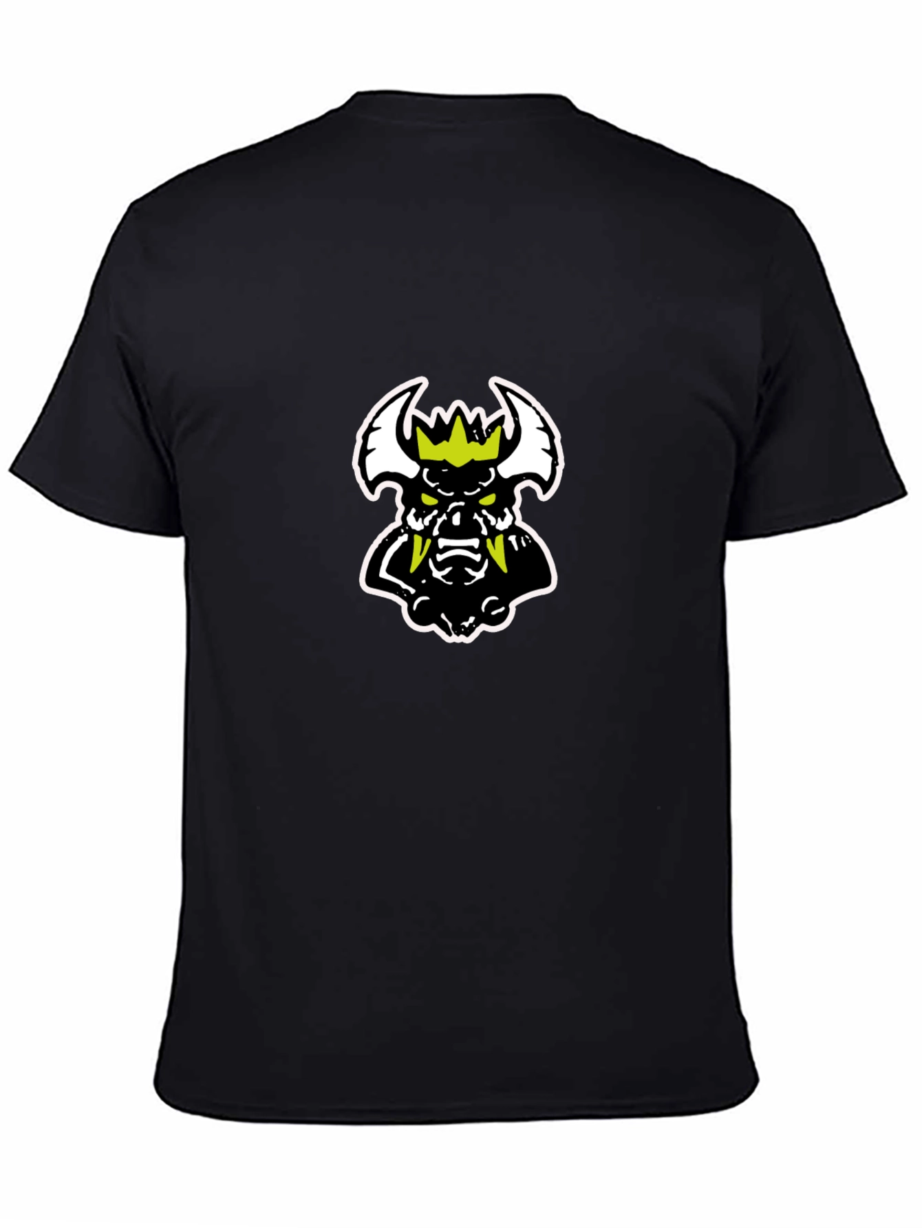 Edgy Black T-Shirt with Cartoon Monster Graphic