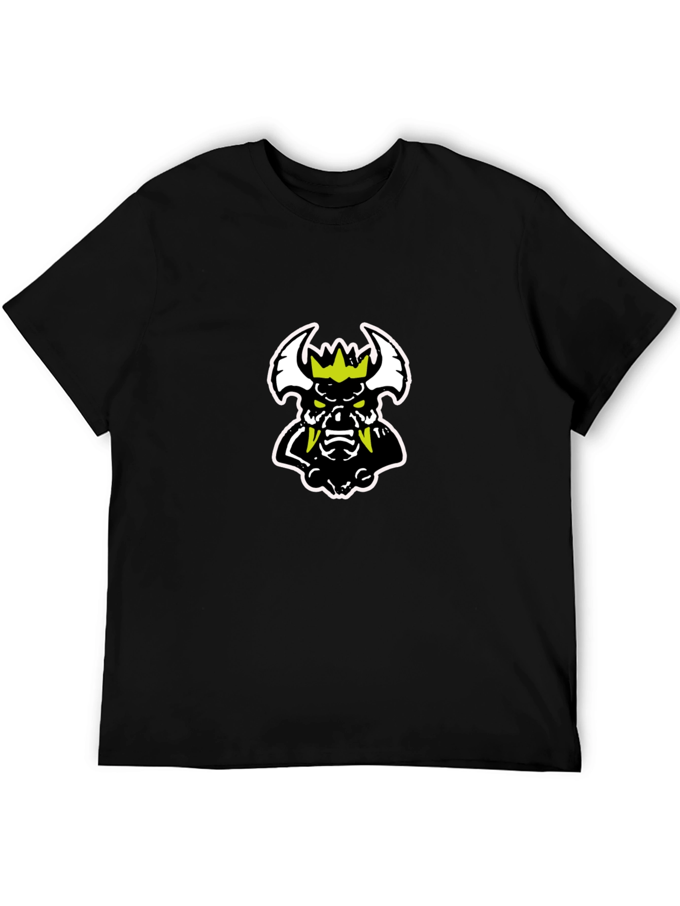 Edgy Black T-Shirt with Cartoon Monster Graphic