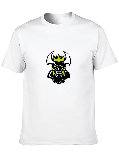 Edgy Black T-Shirt with Cartoon Monster Graphic