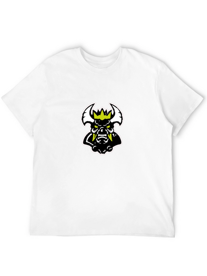 Edgy Black T-Shirt with Cartoon Monster Graphic