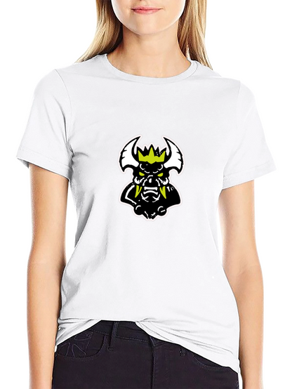 Edgy Black T-Shirt with Cartoon Monster Graphic