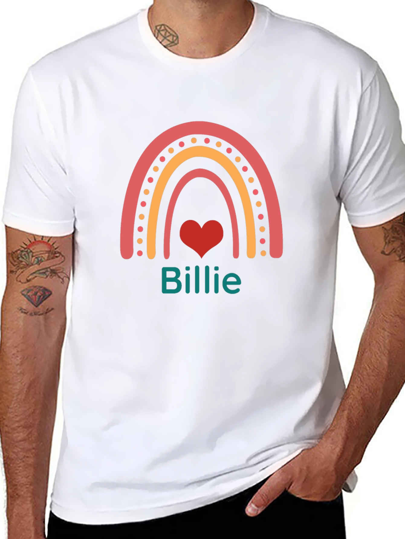 Rainbow Billie T-Shirt - Personalized Fun Style