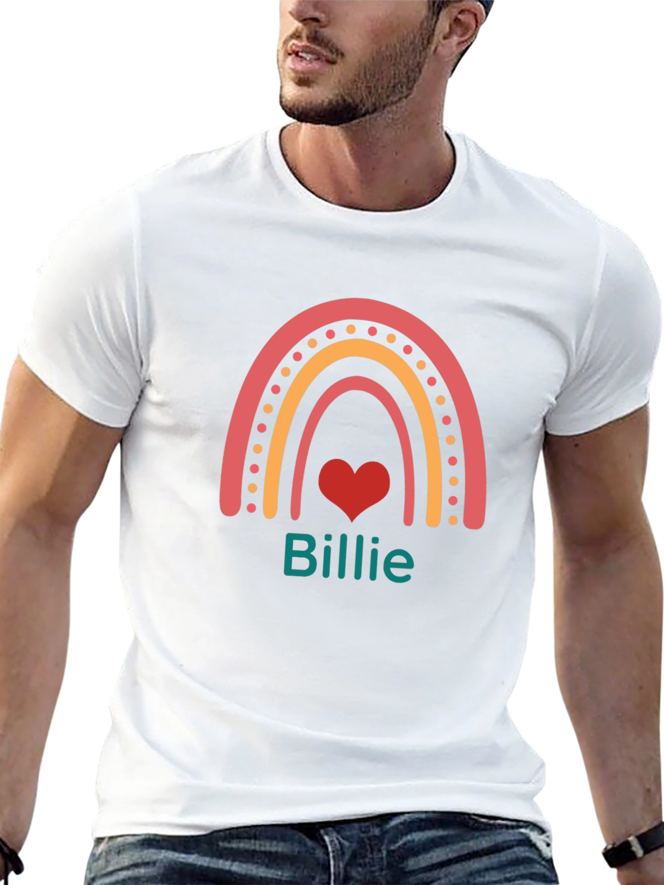 Rainbow Billie T-Shirt - Personalized Fun Style