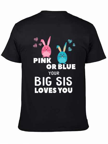 Pink or Blue Big Sis Loves You T-Shirt