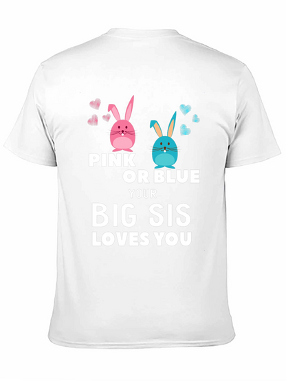 Pink or Blue Big Sis Loves You T-Shirt
