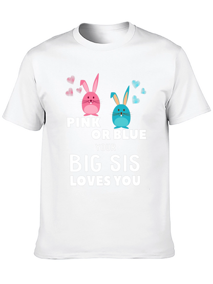 Pink or Blue Big Sis Loves You T-Shirt