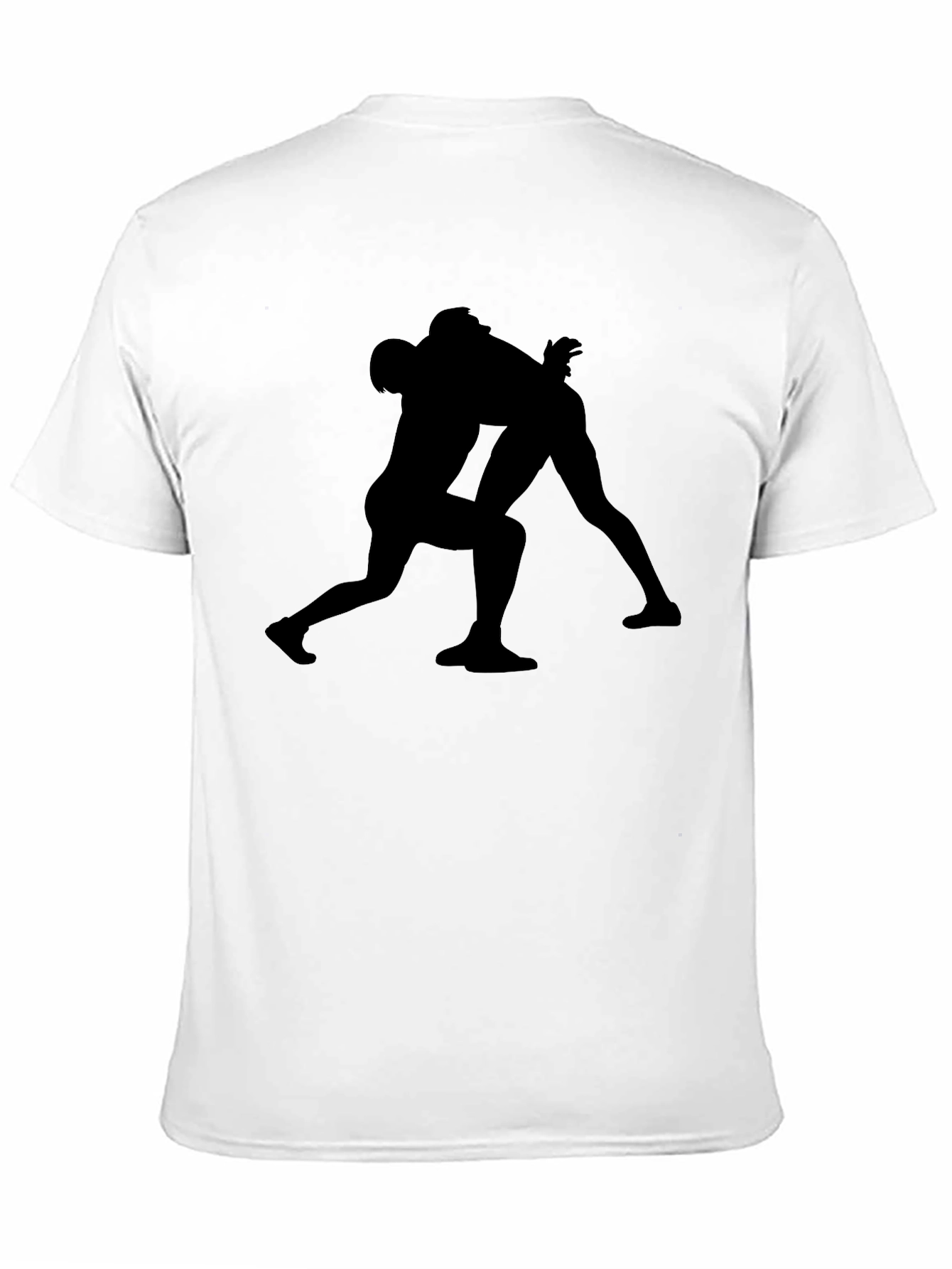 Wrestling Silhouette Black T-Shirt