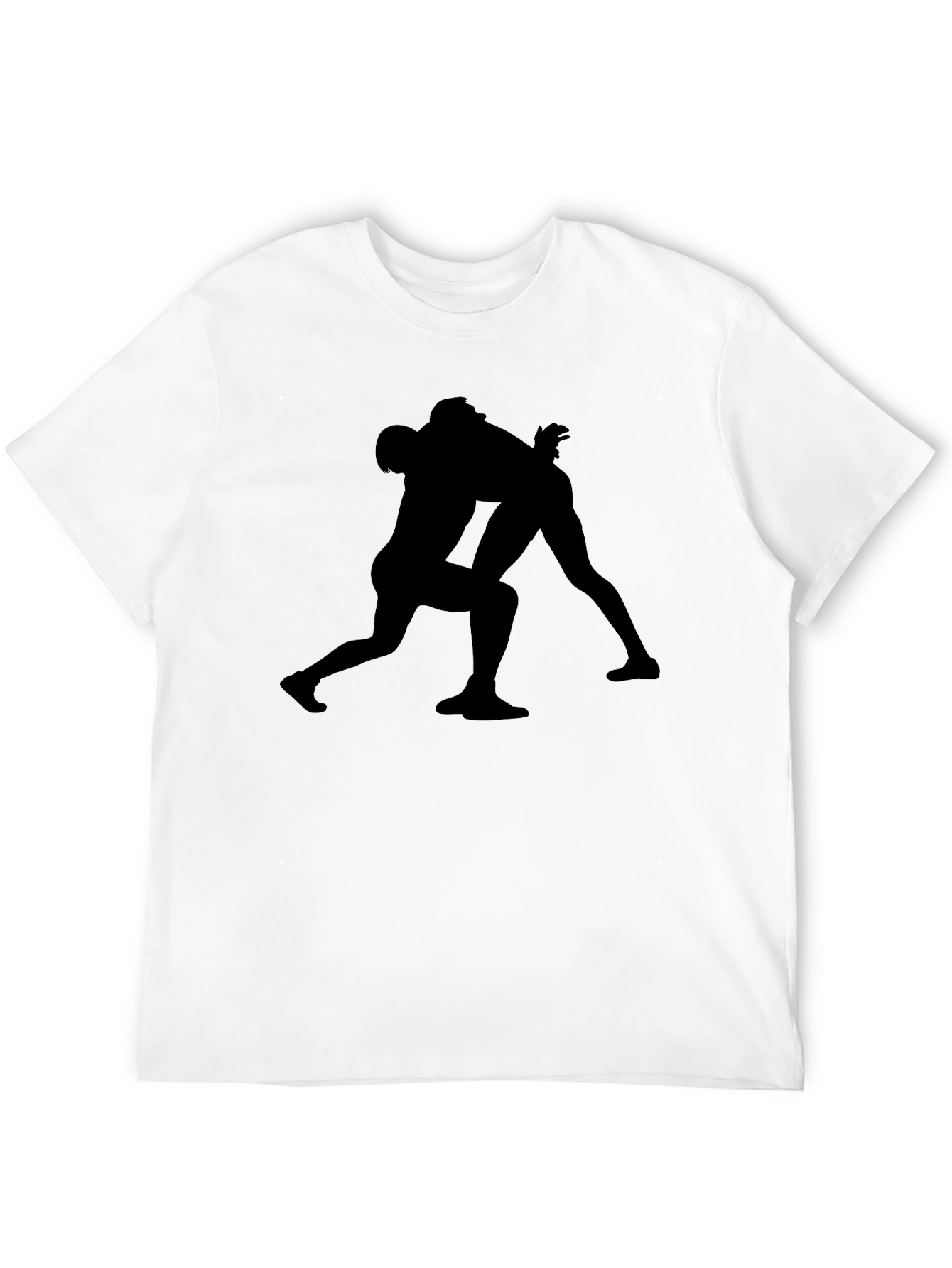 Wrestling Silhouette Black T-Shirt