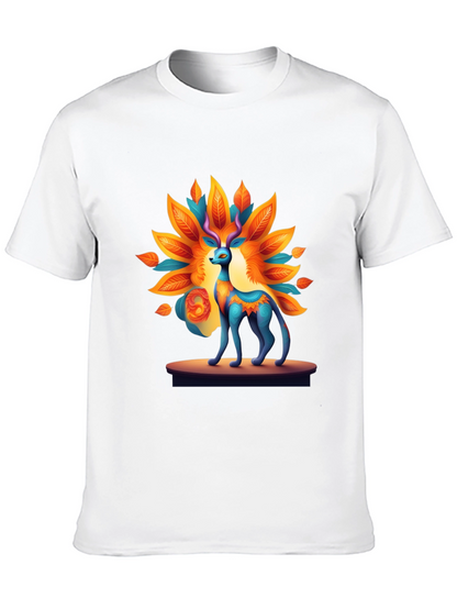 Artistic Deer Graphic Tee - Unique Design