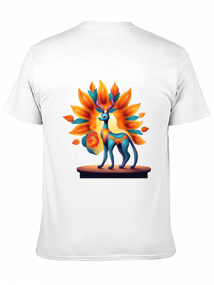 Artistic Deer Graphic Tee - Unique Design