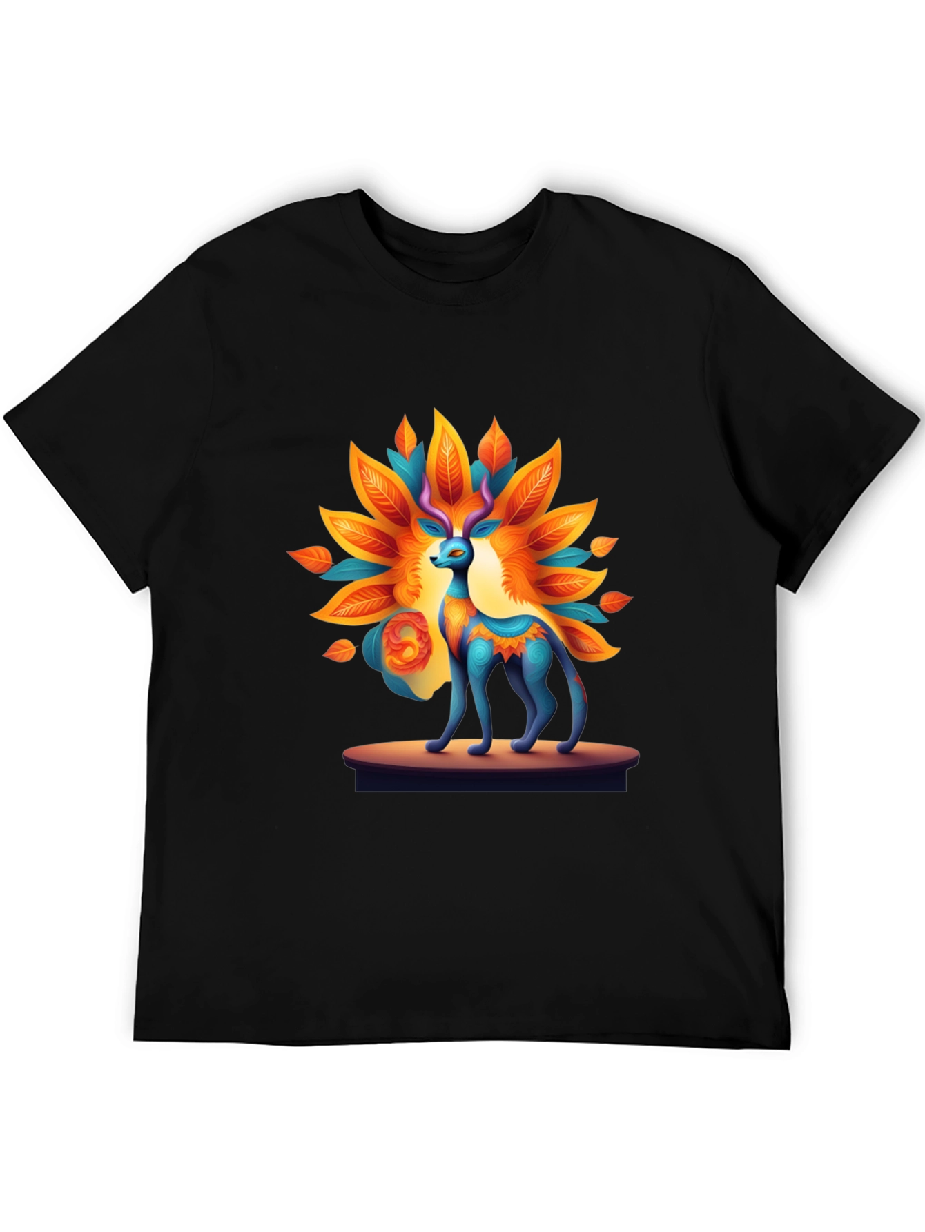 Artistic Deer Graphic Tee - Unique Design