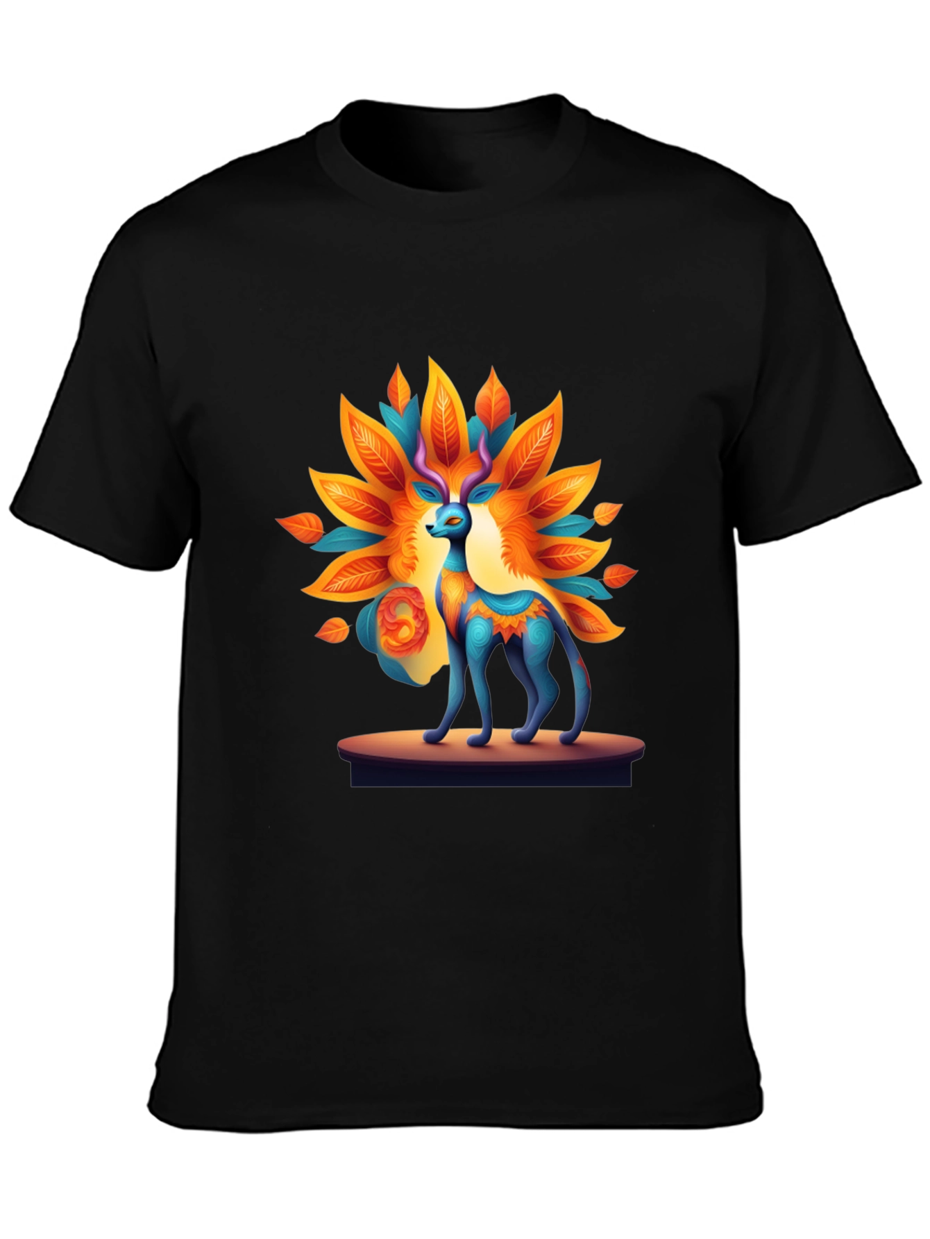Artistic Deer Graphic Tee - Unique Design