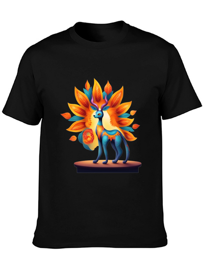 Artistic Deer Graphic Tee - Unique Design