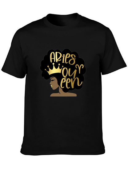 Aries Queen Black Graphic Tee