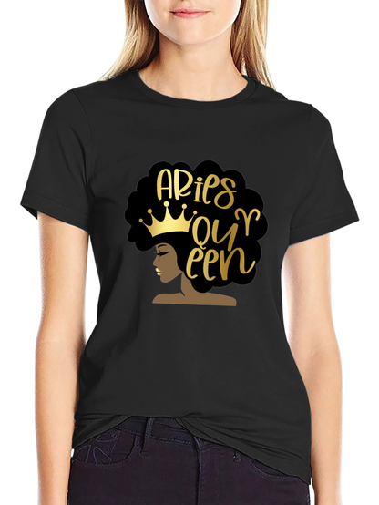 Aries Queen Black Graphic Tee