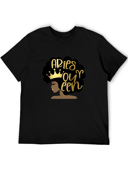Aries Queen Black Graphic Tee