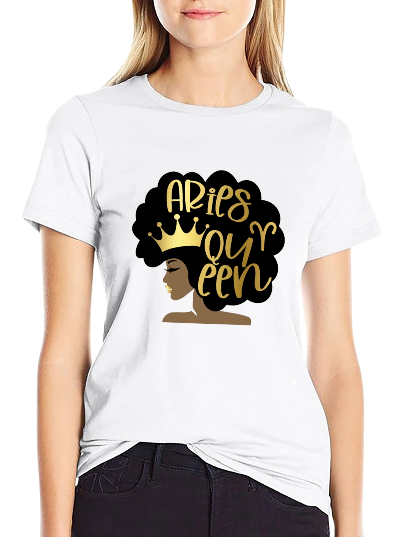 Aries Queen Black Graphic Tee