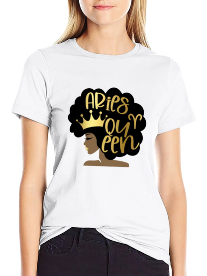 Aries Queen Black Graphic Tee