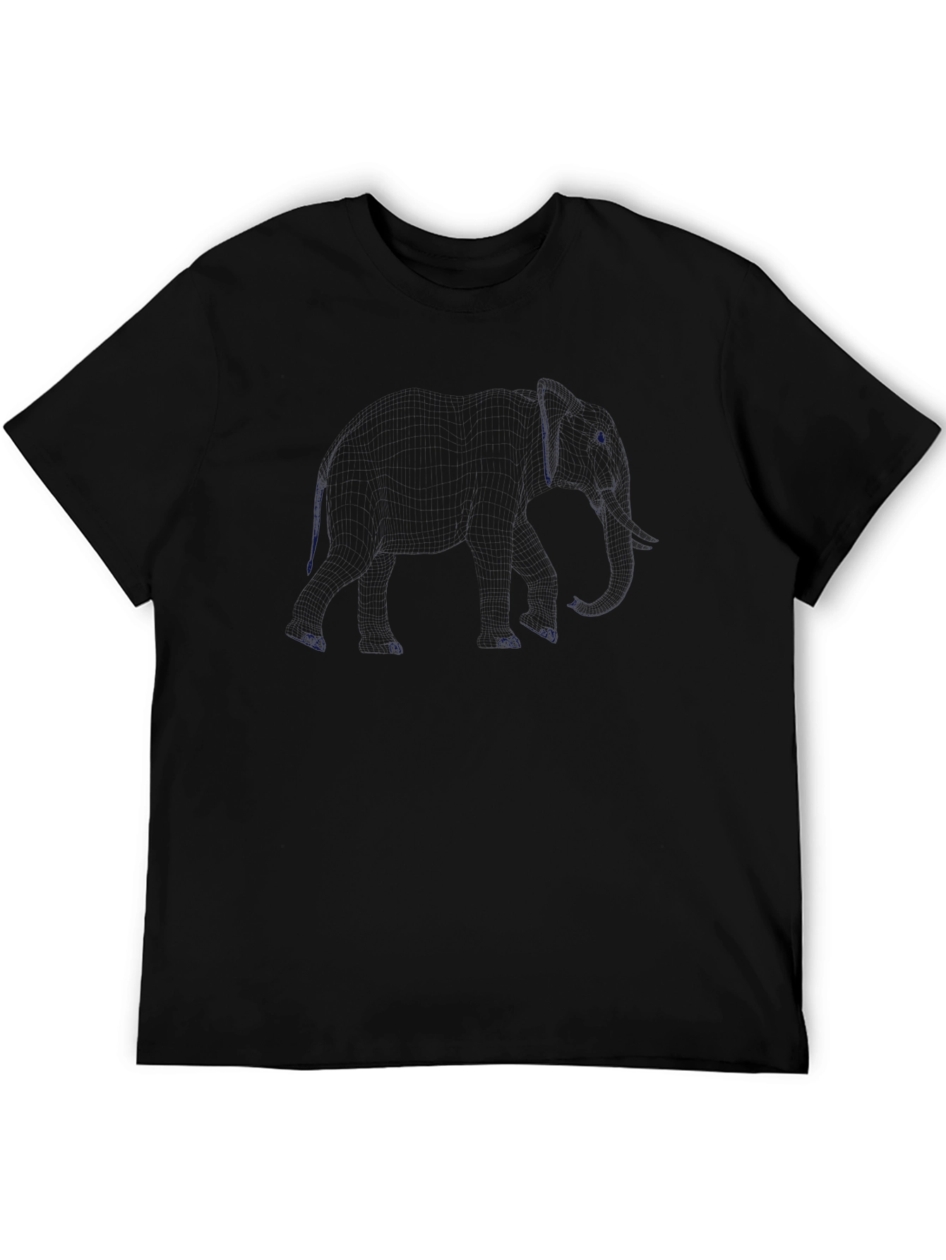 Mens Solid Black Crew Neck T-Shirt Casual Style