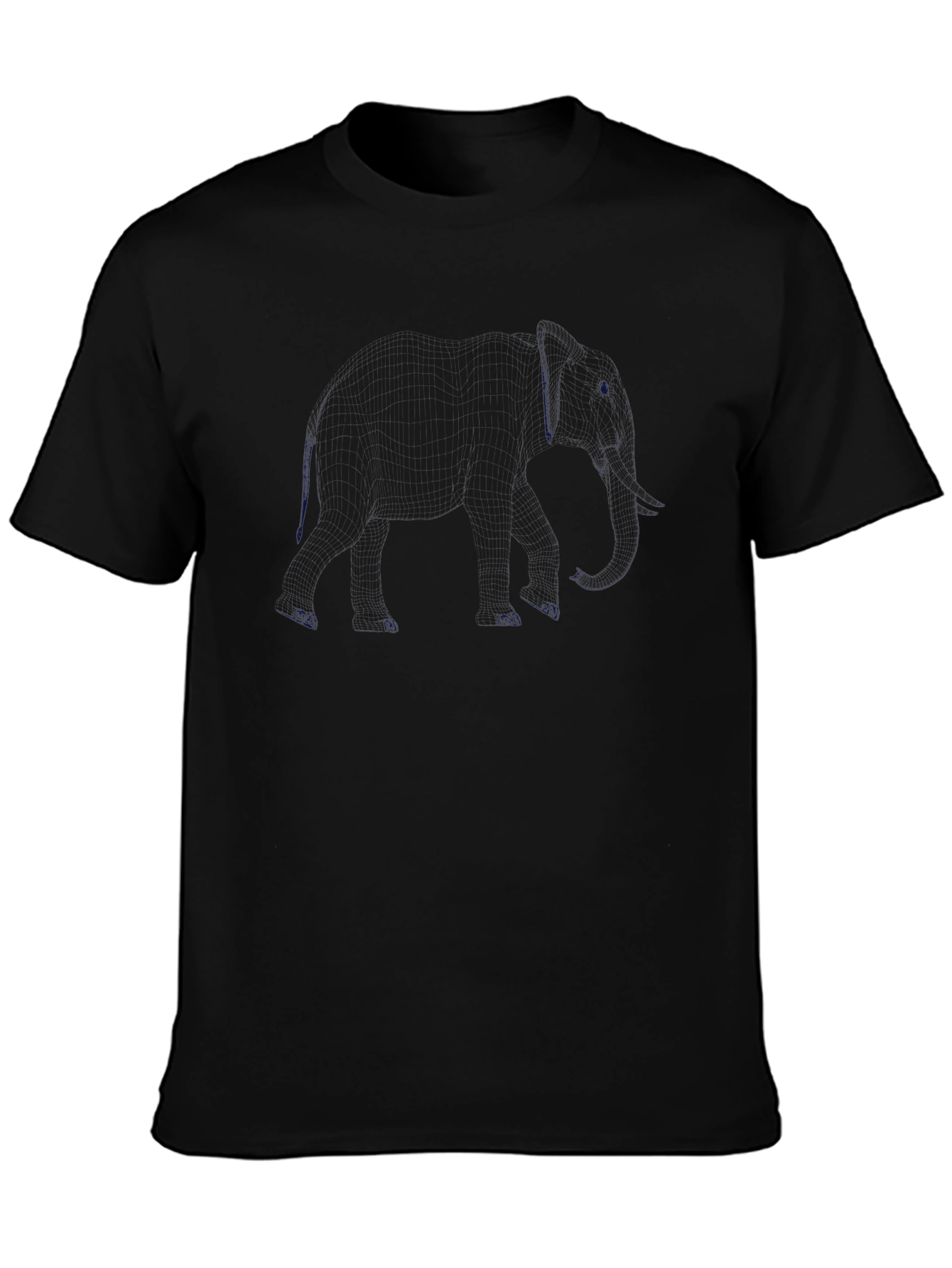 Mens Solid Black Crew Neck T-Shirt Casual Style