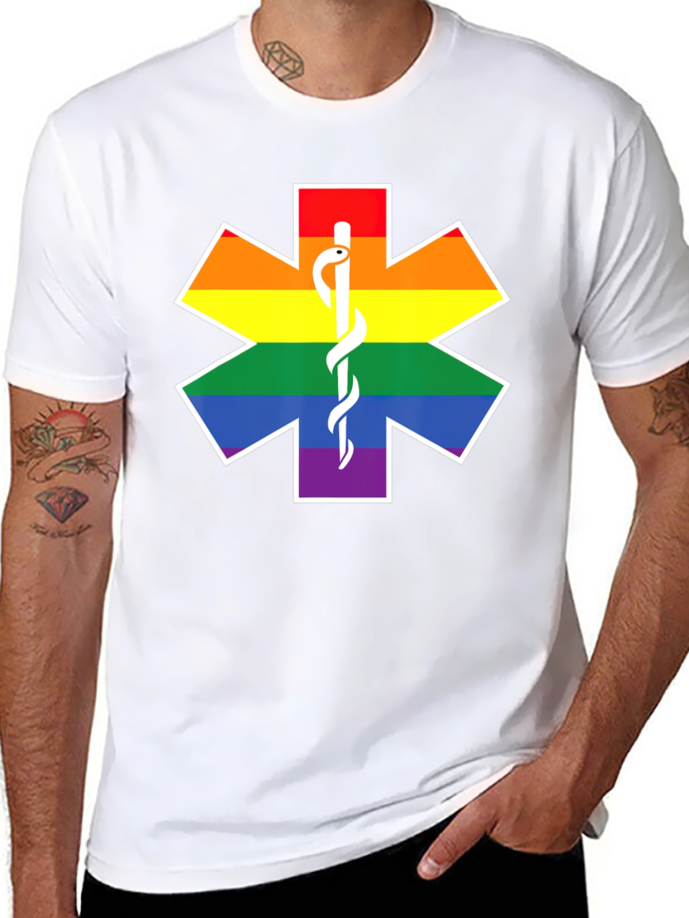 Pride Star of Life Black T-Shirt