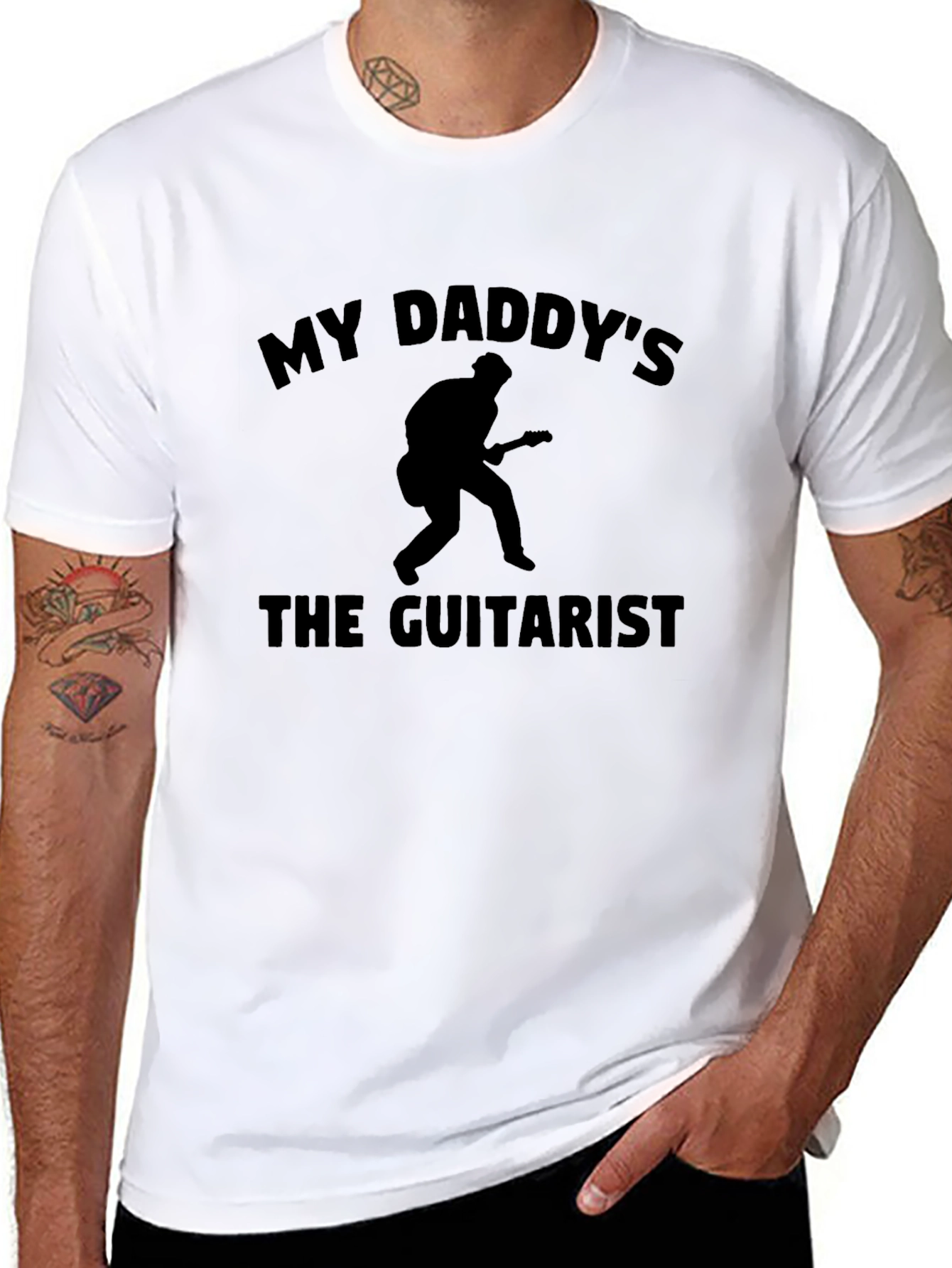 My Daddys the Guitarist T-Shirt - Musician Dad Tee