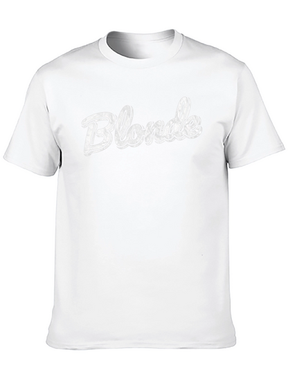 Blonde Graphic T-Shirt - Black Crew Neck Tee