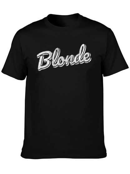 Blonde Graphic T-Shirt - Black Crew Neck Tee