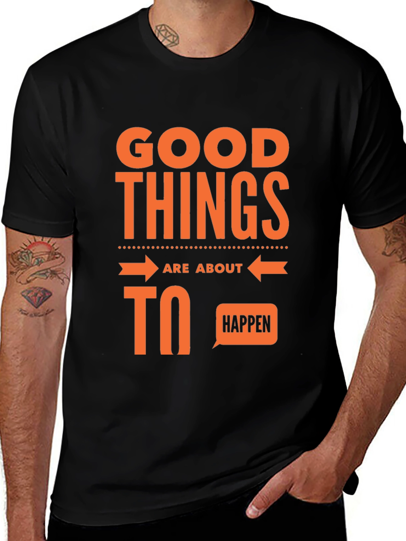 Good Things Happen Graphic Tee - Black