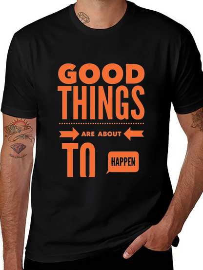 Good Things Happen Graphic Tee - Black
