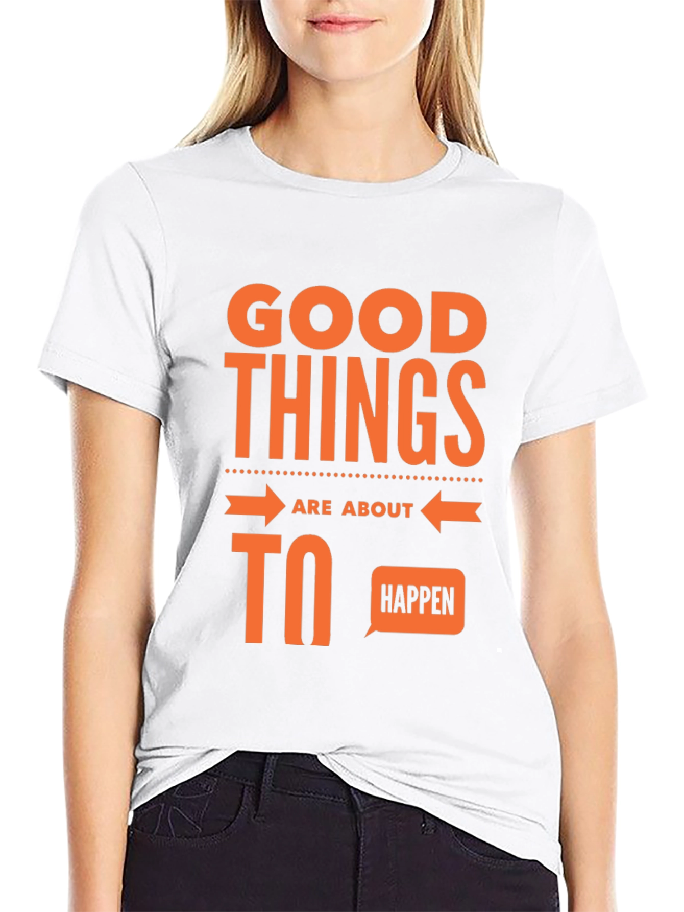 Good Things Happen Graphic Tee - Black