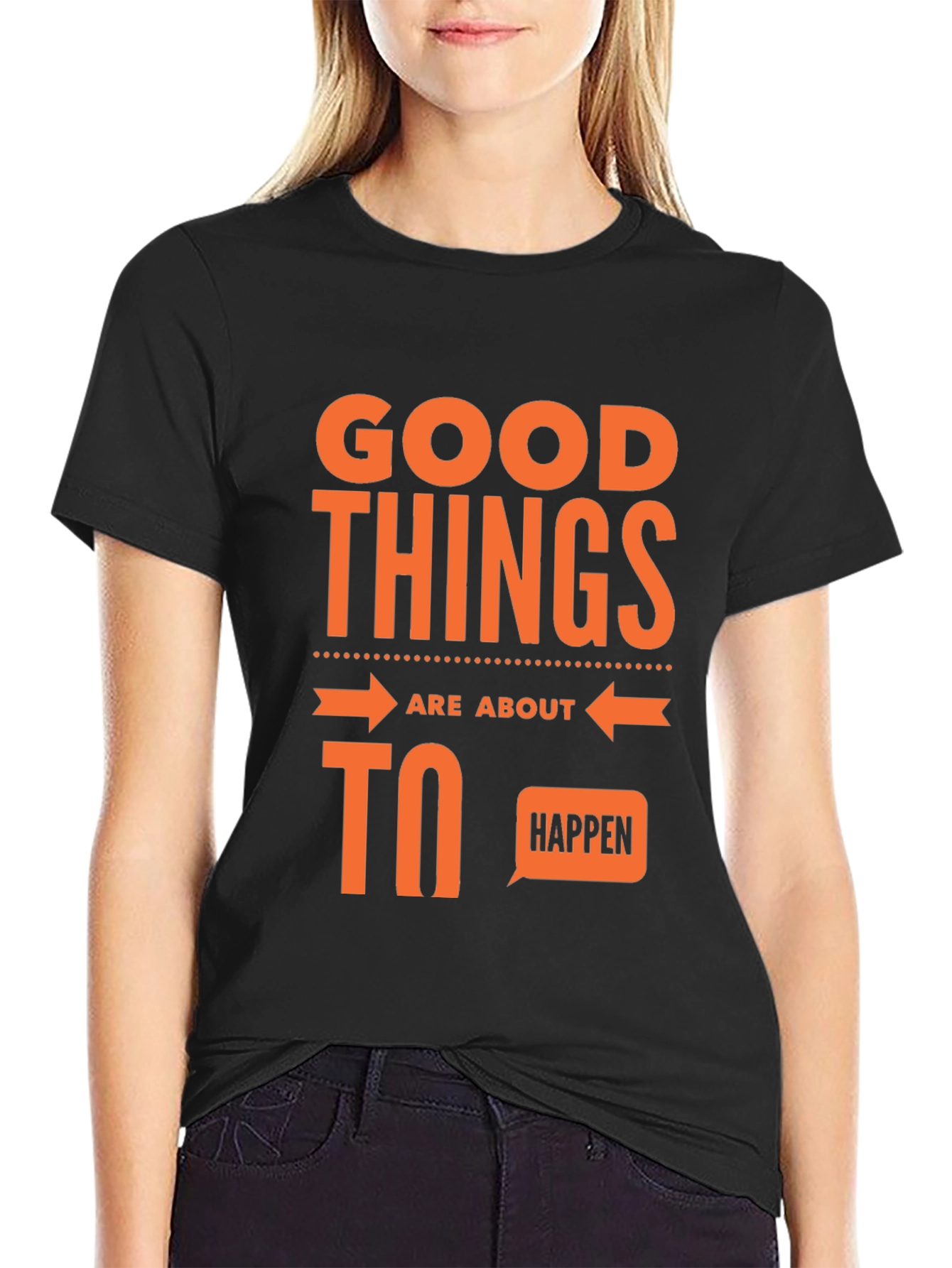 Good Things Happen Graphic Tee - Black