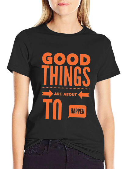 Good Things Happen Graphic Tee - Black