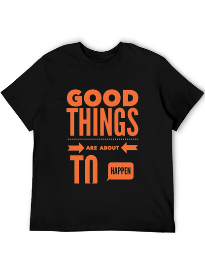 Good Things Happen Graphic Tee - Black