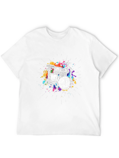 Drum Kit Graphic Tee - Black T-Shirt