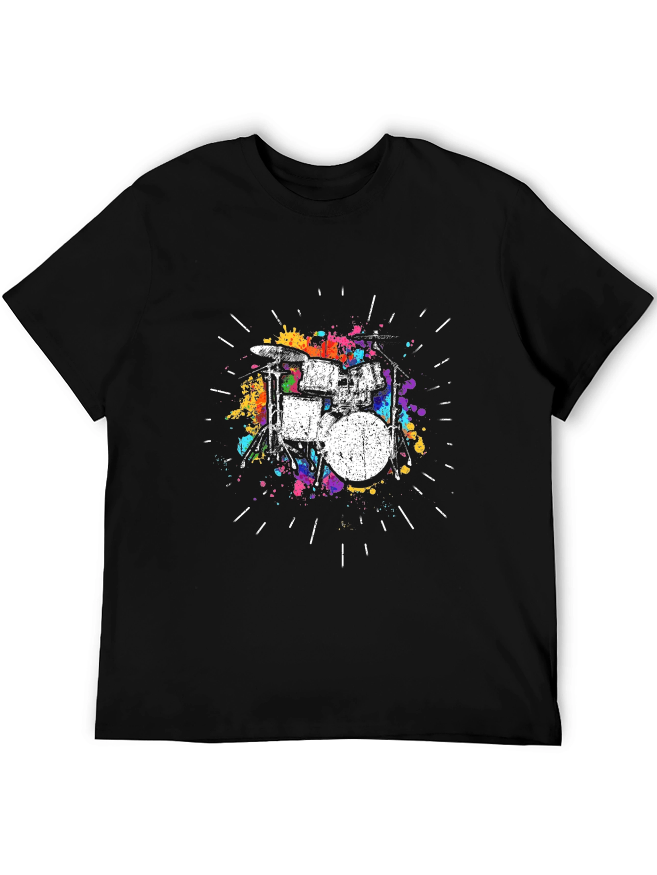 Drum Kit Graphic Tee - Black T-Shirt