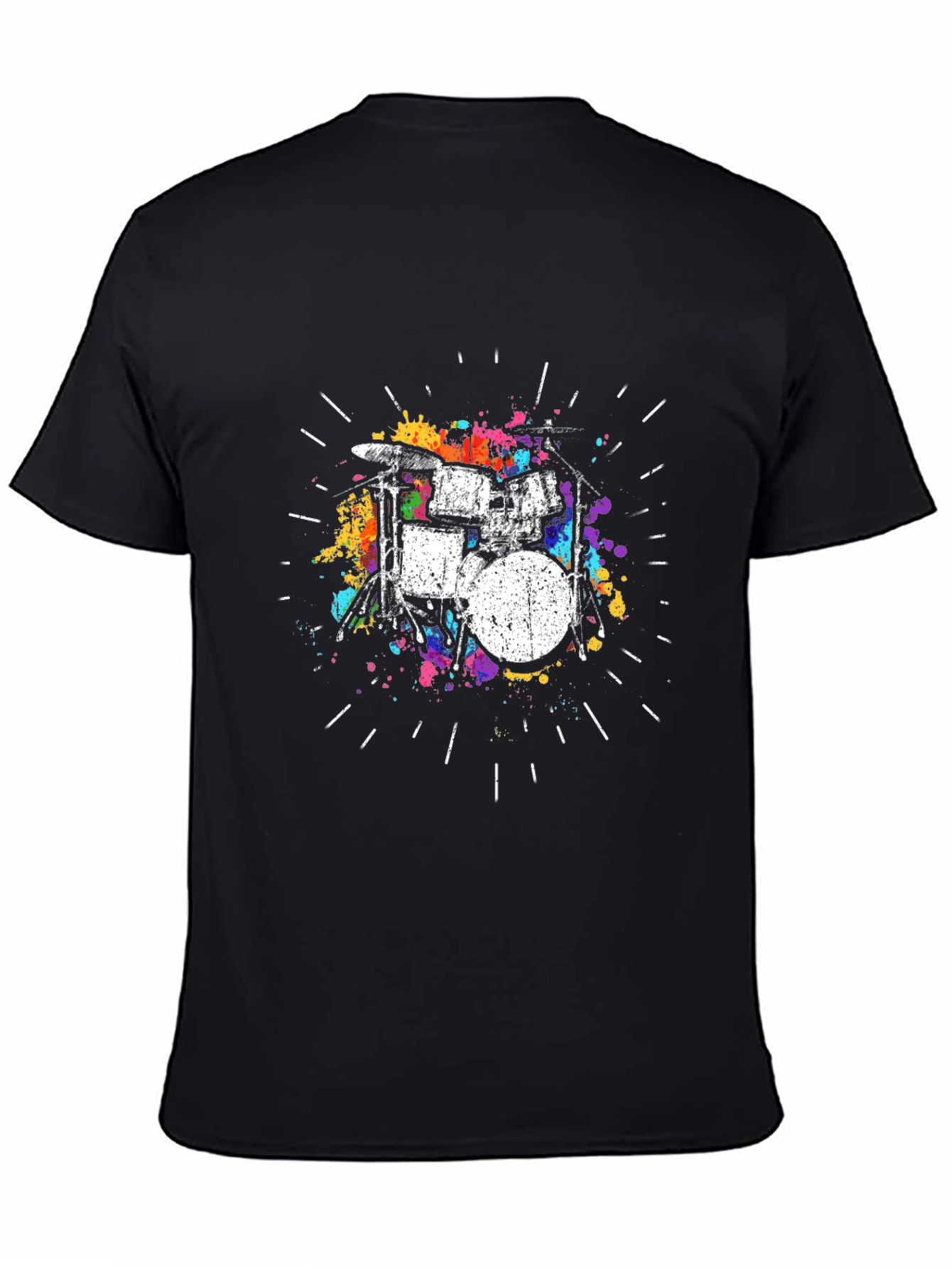 Drum Kit Graphic Tee - Black T-Shirt