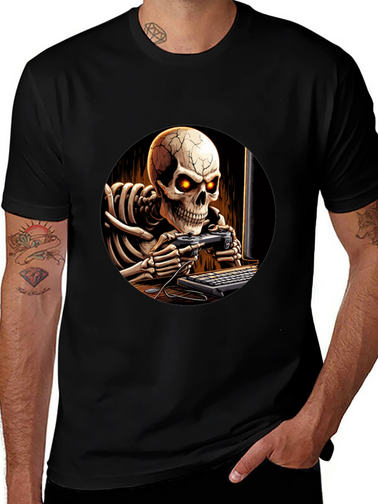 Skeleton Gamer Black T-Shirt