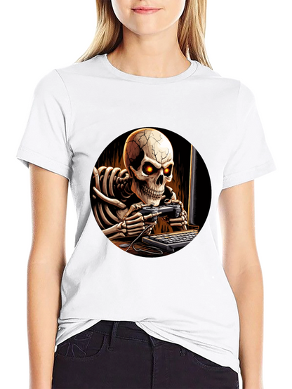 Skeleton Gamer Black T-Shirt