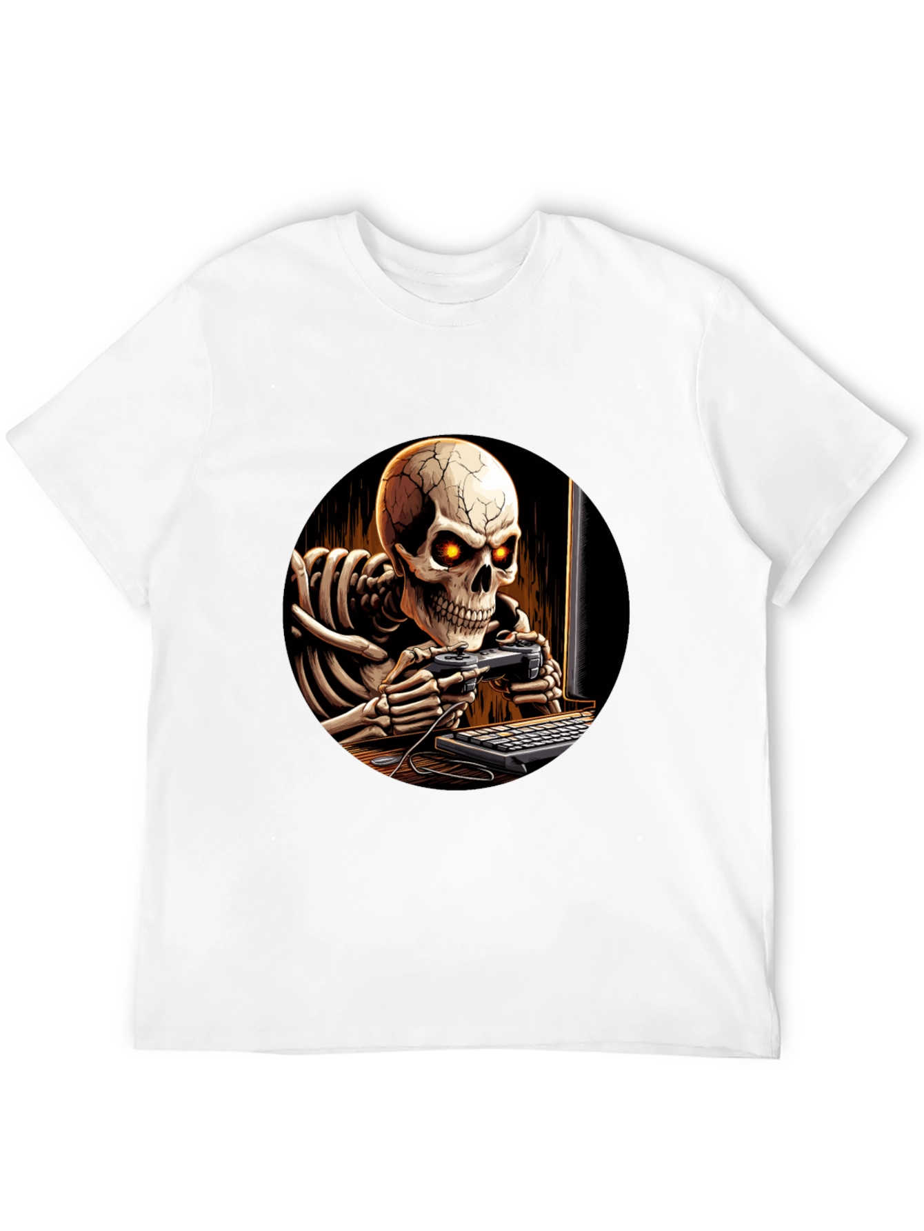 Skeleton Gamer Black T-Shirt