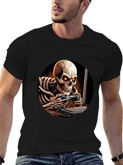 Skeleton Gamer Black T-Shirt