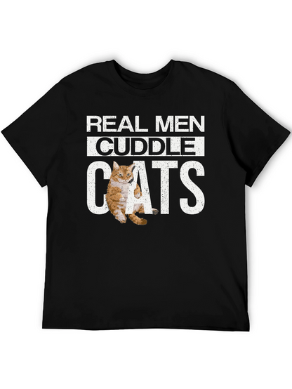 Real Men Cuddle Cats T-Shirt