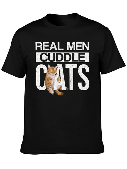 Real Men Cuddle Cats T-Shirt