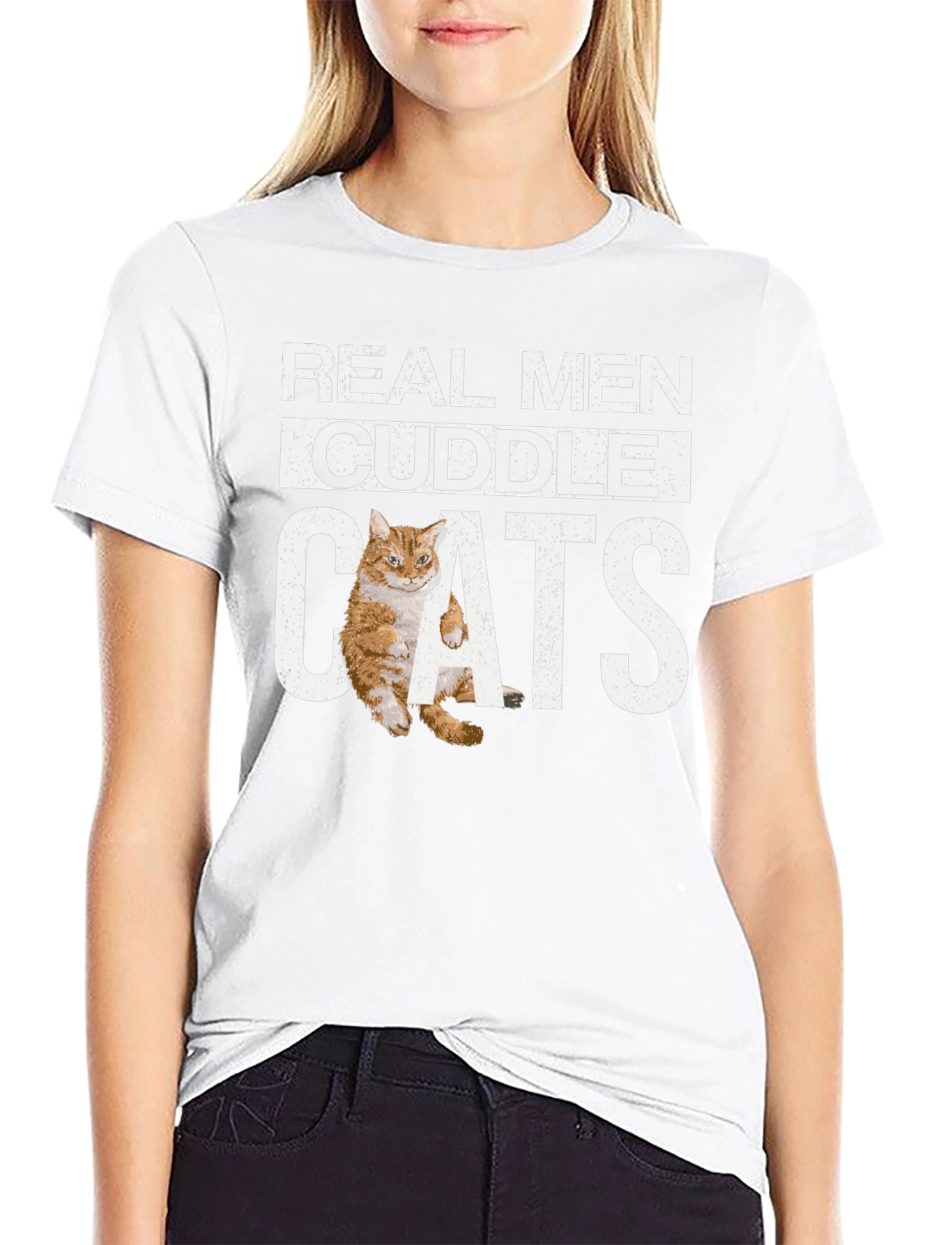 Real Men Cuddle Cats T-Shirt