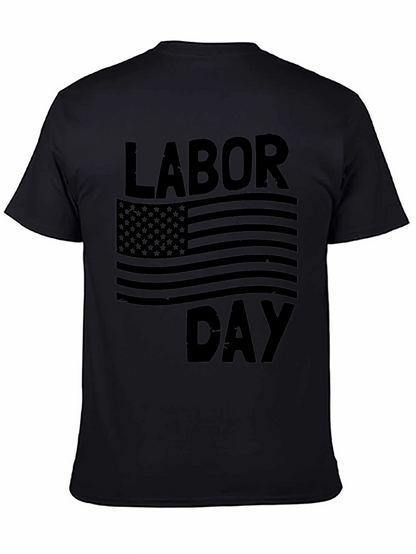 Labor Day American Flag Graphic T-Shirt