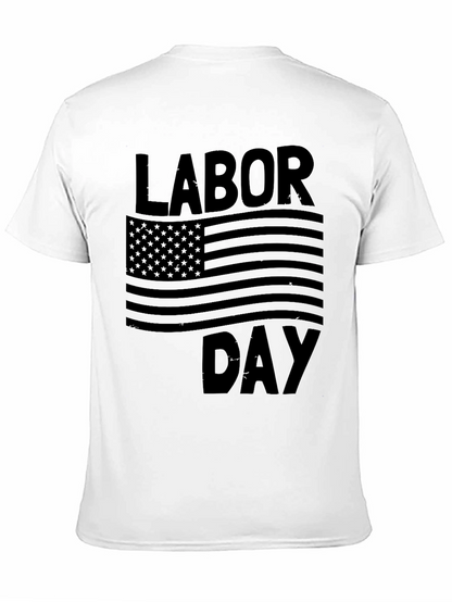 Labor Day American Flag Graphic T-Shirt