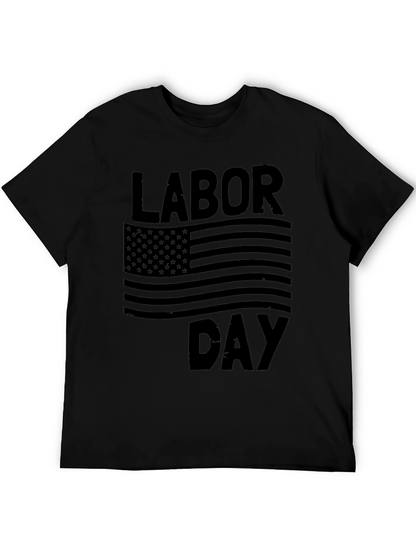 Labor Day American Flag Graphic T-Shirt