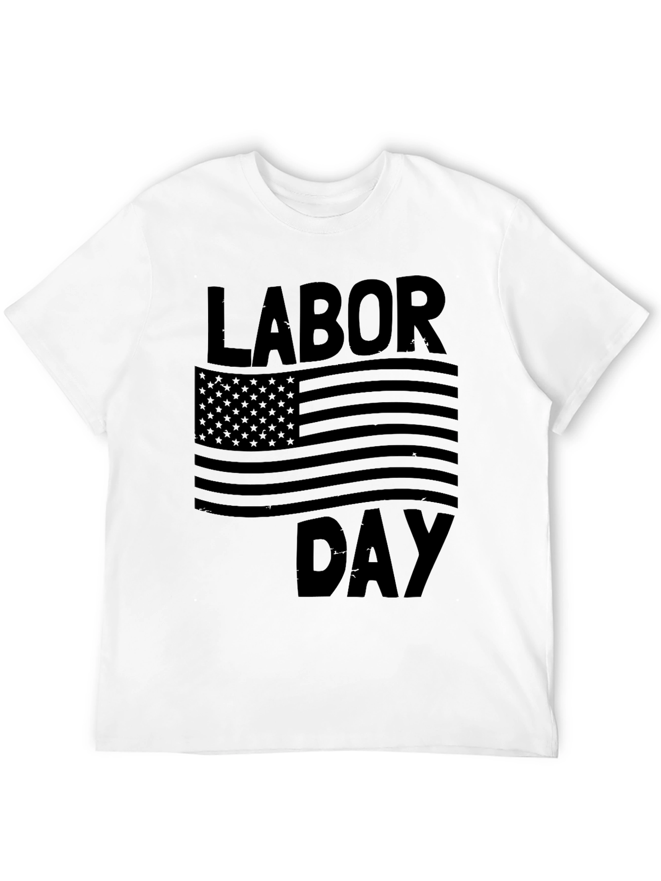 Labor Day American Flag Graphic T-Shirt