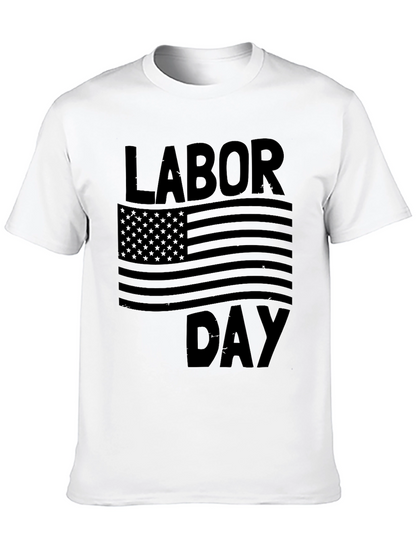Labor Day American Flag Graphic T-Shirt