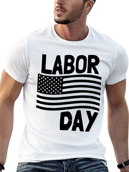 Labor Day American Flag Graphic T-Shirt